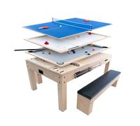 MonsterShop 7-In-1 Multi Games Table & Storage Benches X 2