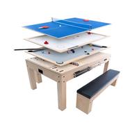 MonsterShop 7-In-1 Multi Games Table & Storage Benches X 2