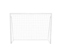 Football Goal Net 8 x 6ft All Weather PVC Goalpost 30ply Knotted Netting 24 Clips Portable Training Practice Indoor Outdoor Quick Slot & Click Assembly 5 Hole Target Sheet 16 Bungee Straps & Carry Bag