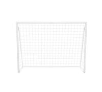 Football Goal Net 8 x 6ft All Weather PVC Goalpost 30ply Knotted Netting 24 Clips Portable Training Practice Indoor Outdoor Quick Slot & Click Assembly 5 Hole Target Sheet 16 Bungee Straps & Carry Bag