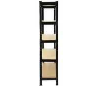 Monstershop 8 X T-Rax Black Metal Racking Units 75Cm X 150Cm X 30Cm Black