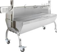 KUKoo 10651 Hog Roaster 90Kg Motor With Windshield - Silver, Silver