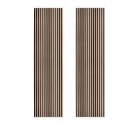 Acoustic Slat Wall Panels x 2 - Light Walnut Monstershop Brown One Size