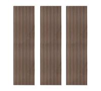 MonsterShop Acoustic Slat Wall Panels X 3 - Dark Walnut