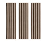 Acoustic Slat Wall Panels x 3 - Light Walnut
