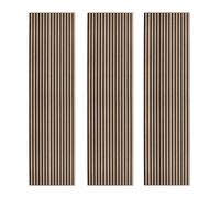 Acoustic Slat Wall Panels x 3 - Light Walnut