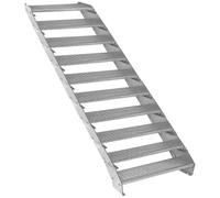 MonsterShop Height Adjustable Metal Staircase 10 Steps - 900mm Wide