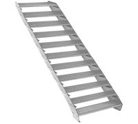 Monstershop Adjustable 11 Section Galvanised Staircase - 900mm Wide in Silver Monstershop Silver