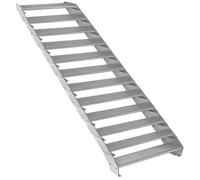 Monstershop Adjustable 12 Section Galvanised Staircase - 900Mm Wide, Silver