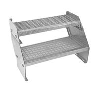 Monstershop Adjustable 2 Section Galvanised Staircase - 600mm Wide
