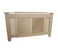 Monstershop Adjustable Radiator Cover Mdf Unfinished 1400Mm - 1920Mm In Light Brown Light Brown One Size