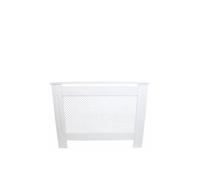 Adjustable Radiator Cover White MDF 1400mm-1920mm Trellis Grill Cabinet Shelf