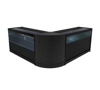 Monstershop Adonis LED Shop Counter Set B1500, C1500 & CM60 - Black