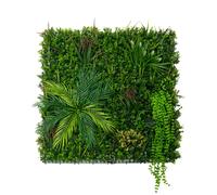 MonsterShop Artificial Plant Wall Panel 100 X 100Cm Alina Living Foliage Greenery Tiles Indoor Outdoor Weather & Uv Resistant