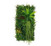 Artificial Plant Wall Panel 50 x 100cm Alina Living Foliage Greenery Tiles Indoor Outdoor Weather & UV Resistant Grass Fence Faux Hedge Privacy Backdrop Garden Home Décor Snap & Lock Fixings Included