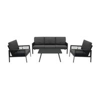 Jardi Aluminium 4 Piece Sofa Set - Anthracite Grey, Grey