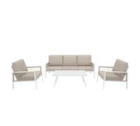 Aluminium 4 Piece Sofa Set - White Monstershop White One Size