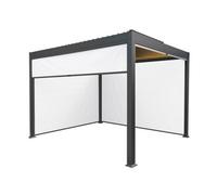 MonsterShop Aluminium Pergola With Blinds & Led Lights - 3M X 3M