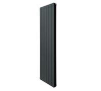 Aluminium Designer Radiator 1800mm x 475mm Vertical Double Flat Panel Column Lightweight Modern Central Heating Heater Matt Anthracite Grey Kitchen Living Room FREE Cleaning Brush Fixing Kit Brackets 