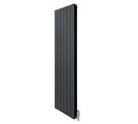 MonsterShop Aluminium Radiator & Valves - 1800mm X 475mm - Anthracite Grey