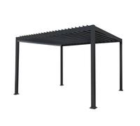 Aluminium Pergola 4m x 3m Gazebo Monstershop Dark Grey One Size
