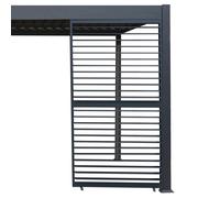 Jardi Anthracite Aluminium Pergola Shutter Panel - 123cm Wide