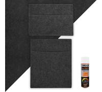 Monstershop Anthracite Grey Van Carpet Lining, Storage Pouches & Adhesive Glue Grey One Size