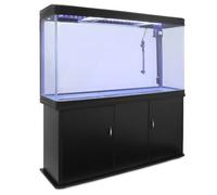MonsterShop Aquarium Fish Tank & Cabinet - Black