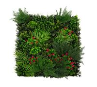 MonsterShop Artificial Plant Wall Panel 100 X 100Cm Mira Living Foliage Greenery Tiles Indoor Outdoor Weather & Uv Resistant