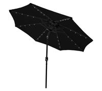 Monstershop Black 2.7m LED Tilt Parasol