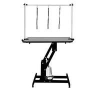 MonsterShop Black Hydraulic Grooming Table - Grey Table Top