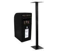 Cast Iron Royal Mail Post Box with Stand - Black