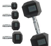 Body Revolution Hex Dumbbells 32.5Kg Pair, Black