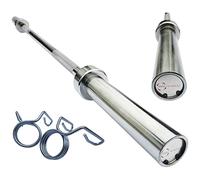Body Revolution Olympic Barbell Bar - Olympic Weight Lifting Bar for 2 Inch Weight Plates - Professional Barbell for Bench Press, Squats, Curls, Deadlifts and Powerlifting - Spring Collars - Range from 4ft - 7ft