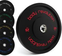 Body Revolution Olympic Bumper Plates (Black) - 25 kg PAIR