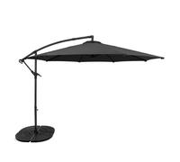 Cantilever Parasol 3m Hanging Banana Umbrella & Full Fan Base Garden Patio