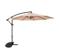 Monstershop Cantilever Parasol 3m With Half Fan Base - Beige Monstershop Beige