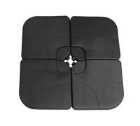 Monster Shop Dark Grey Cantilever Parasol Base Garden Patio Outdoor Umbrella Weight Stand Sand Water Filled Garden Furniture 105cm x 105cm x 7cm Black