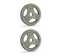 Cast Iron Weight Plates - 1" Standard Tri Grip Pairs (1.25 - 25 kg) - 2 x 1.25kg Body Revolution Red 2.5kg