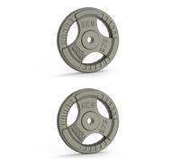 MonsterShop 30096 Cast Iron Weight Plates 1 Standard Tri Grip Pairs - 1.25Kg - 2