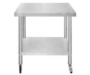 MonsterShop Catering Workbench Table - 76Cm X 45Cm X 86Cm
