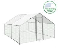Monster Shop Chicken Run 3m x 4m x 2m, Silver