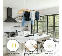 Monstershop Clothing Airer Ceiling Pulley - Ivory - 1.5m