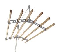 White Clothes Airer Dryer 2m 6 Lath Ceiling Pulley Maid Traditional Mounted