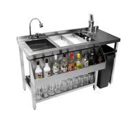 Monstershop Cocktail Bar Station In Silver Silver One Size