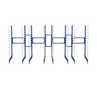Monstershop Combi Spray Drying Rack Trolley X 4 & 3 Connectors In Blue Blue