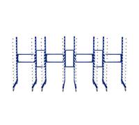 Combi Spray Drying Rack Trolley x 4 & 3 Connectors Monster Racking Blue One Size