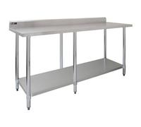 MonsterShop Commercial Stainless Steel Catering Table - 7Ft Wide