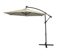 Monster Shop Cream 3m LED Cantilever Parasol, Cream