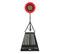 Dart Board Set Bristle Dartboard Self Healing Surround Free Standing Mounting Stand Adjustable Height Tripod Accessories Included 6 Professional Iron Darts Checkout Finishes Mat Portable Home Kit